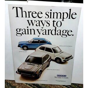 1978 Honda Civic and Honda Accord Original Print Ad
